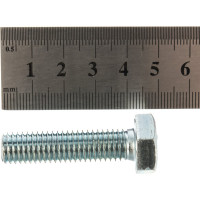 Болт DIN 933 с шестигранной головкой, оцинкованный М10х40, 15шт - коробка Tech-Krep 105216