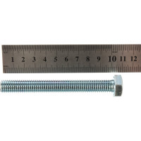 Болт DIN 933 с шестигранной головкой, оцинкованный М12х100, 8шт - коробка Tech-Krep 126525