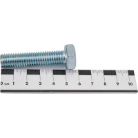 Болт DIN 933 с шестигранной головкой, оцинкованный М12х50, 12шт - коробка Tech-Krep 126528