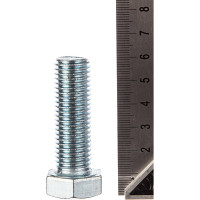 Болт DIN 933 с шестигранной головкой, оцинкованный М16х50, 15шт - коробка Tech-Krep 126535