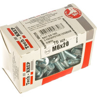 Винт DIN 7985 с полукруглой головкой, оцинкованный М6х20, 70шт - коробка Tech-Krep 105226
