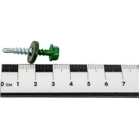 Кровельный саморез Tech-Krep КР сверло 4,8х28 RAL-6002 зелёный 300 шт, ведро 103177
