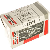 Строительный оцинкованный гвоздь 2.0х40, 200г - коробка Tech-Krep 102027