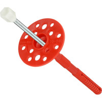 Дюбель для теплоизоляции с металлическим гвоздём с термоголовкой 10х140, 25шт - пакет Tech-Krep 124475