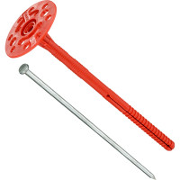 Дюбель для теплоизоляции с металлическим гвоздём 10х200, 200шт Tech-Krep 130106