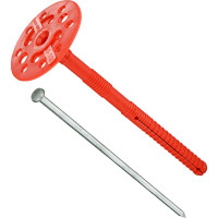 Дюбель для теплоизоляции с металлическим гвоздём 10х160, 50шт - пакет Tech-Krep 101934