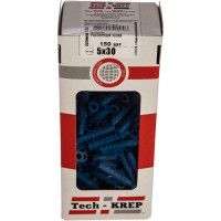 Распорный дюбель Чапай 5х30 шипы+усы, полипропилен 150шт - коробка Tech-Krep 111468