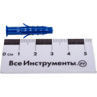 Распорный дюбель Чапай 5х30 шипы+усы, полипропилен 100шт - пакет Tech-Krep 117852