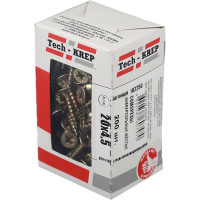 Универсальный саморез Tech-Krep 20х4,5 мм 200 шт желтый, коробка с окном 102250