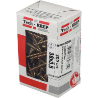 Универсальный саморез Tech-Krep 30х3,5 мм 200 шт желтый, коробка с окном 102234