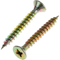 Универсальный саморез Tech-Krep 35х4,5 мм 200 шт желтый, коробка с окном 102253