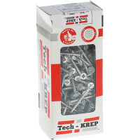 Универсальный саморез Tech-Krep 40х4,5 мм 200 шт оцинкованный, коробка с окном 102191