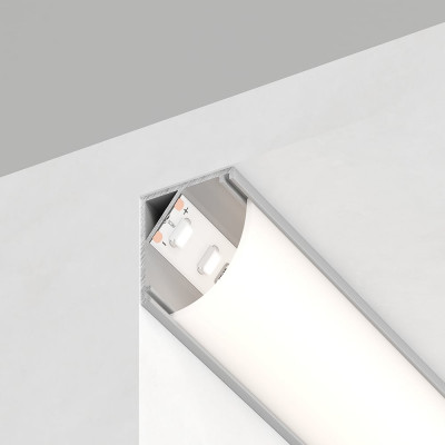 Алюминиевый угловой круглый профиль, серебро Feron CAB280 10299