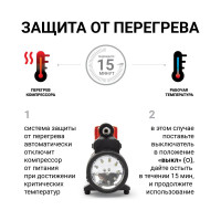 Металлический автомобильный компрессор 12V с LED фонарем Агрессор AGR-50L