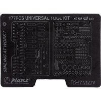 Универсальный набор инструментов Hans 177 предметов TK-177