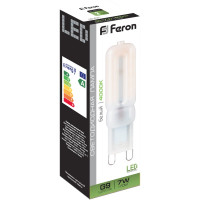 Светодиодная лампа G9 7W 4000K FERON LB-431 25756
