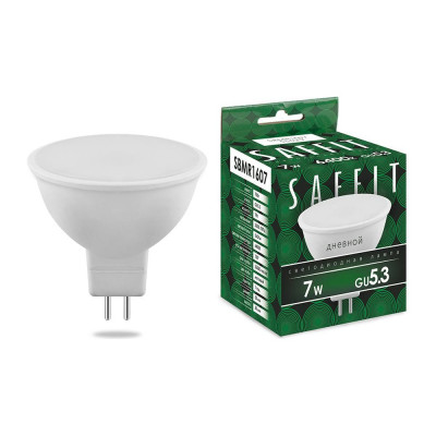 Светодиодная лампа SAFFIT SBMR1607 MR16 GU5.3 7W 6400K 55029