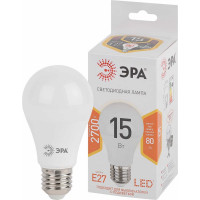 Светодиодная лампа ЭРА LED A60-15W-827-E27 15Вт груша теплый белый свет Б0020592