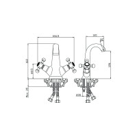 Смеситель для раковины OLIVE'S GIRONA 01100GR