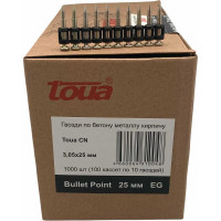 Гвозди по бетону TOUA EG bullet point 3,05х25 мм, 1000 шт. 30525stepEG 30525stepEGBP