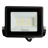 Светодиодный прожектор FERON 2835 SMD 30W 6400K IP65 AC220V/50Hz, черный с матовым стеклом LL-920 32101