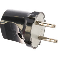 Разборная вилка, черная, без з/к, 250В, 6А LUX ВР30 4606400419747