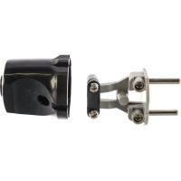 Разборная вилка, черная, без з/к, 250В, 6А LUX ВР30 4606400419747