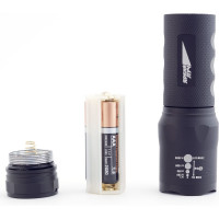 Фонарь ЯРКИЙ ЛУЧ T4 Focus v.2 алюмин. корпус, 300лм, 3 реж. 100/35/5%, фокусировка луча, на 3xAAA 4606400105817