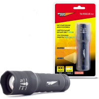 Фонарь ЯРКИЙ ЛУЧ T4 Focus v.2 алюмин. корпус, 300лм, 3 реж. 100/35/5%, фокусировка луча, на 3xAAA 4606400105817