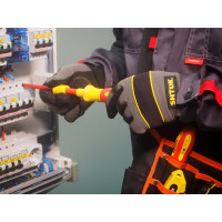 Набор диэлектрических отверток со сменными вставками 7+1, (в кофре, динамометрическая рукоятка 1-5 Нм) SHTOK 09350