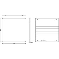 Светодиодный светильник ЭРА SPO-6-48-6K-P 4 595x595x19 48Вт 4200Лм 6500К IP40 призма с проводом Б0026955