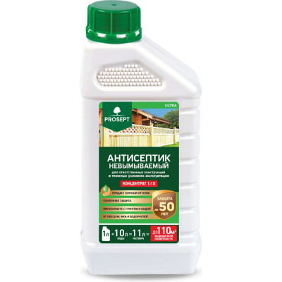 Невымываемый антисептик PROSEPT ULTRA , концентрат 1:10, 1 л 008-1