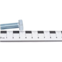 Болт Tech-Krep/Zitar DIN933 с шестигранной головкой, оцинкованный М10х30 + гайка + шайба 2 шт - пакет 114054