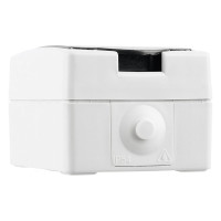 Одноместная розетка STEKKER с заземляющим контактом открытой установки 250В 16А серый/графит 32755