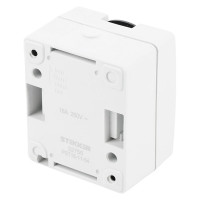 Одноместная розетка STEKKER с заземляющим контактом открытой установки 250В 16А серый/графит 32755