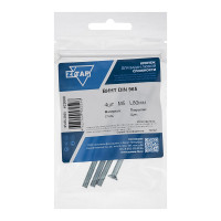 Винт DIN965 с потайной головкой оцинкованный М5x80 4 шт Zitar 103000