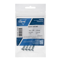 Винт DIN965 с потайной головкой оцинкованный М6x80 4 шт Zitar 103006