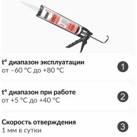 Герметик на акриловой основе KUDO белый 280 мл KSK-301
