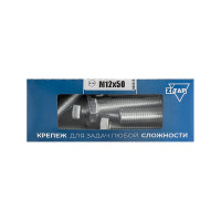 Болт с шестигранной головкой DIN933 оцинкованный М12x50 мм, 12 шт в коробке с окном Zitar 126528