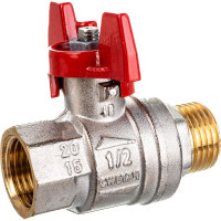 Шаровой кран RuB серия Milano S90 1/2", бабочка, В/Н, S90D26