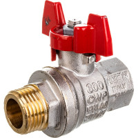 Шаровой кран RuB серия Milano S90 1/2", бабочка, В/Н, S90D26