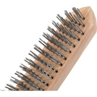 Проволочная щетка, 6 рядов проволоки, деревянная рукоятка Top Tools 14A606