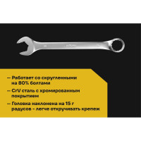 Комбинированный ключ Inforce 32мм, Сталь Cr-V, профессиональный, 06-05-29