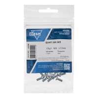 Винт Zitar DIN965 с потайной головкой оцинкованный М4x12, 16 шт. (пакет) 126586