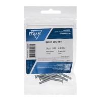 Винт DIN965 с потайной головкой оцинк. М4x40 9 шт - пакет Zitar 126590