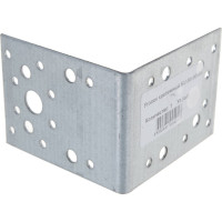 Крепежный усиленный уголок Tech-Krep оцинкованный 90х90х65х2,0 мм - накл. 124412