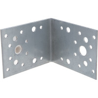 Крепежный усиленный уголок Tech-Krep оцинкованный 90х90х65х2,0 мм - накл. 124412