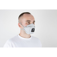 Респиратор Jeta Safety угольный FFP2 с клапаном в инд. упаковке с углем А, трехпанельный, JM-9326
