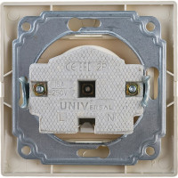 Розетка б/з UNIVersal Севиль слоновая кость ivory Б-С0022