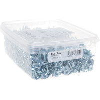 Саморез с прессшайбой Качественный крепеж 4,2х14 сверло 1500 шт 1000341 КЧ